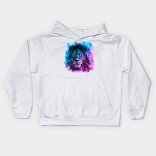 Colored lion face Kids Hoodie